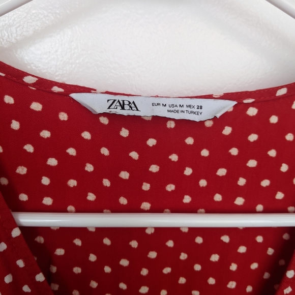 Zara Red & White Polka Dot Dress - Picture 3 of 6